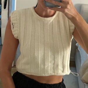Zara Cream Knit Tank - Barely Worn